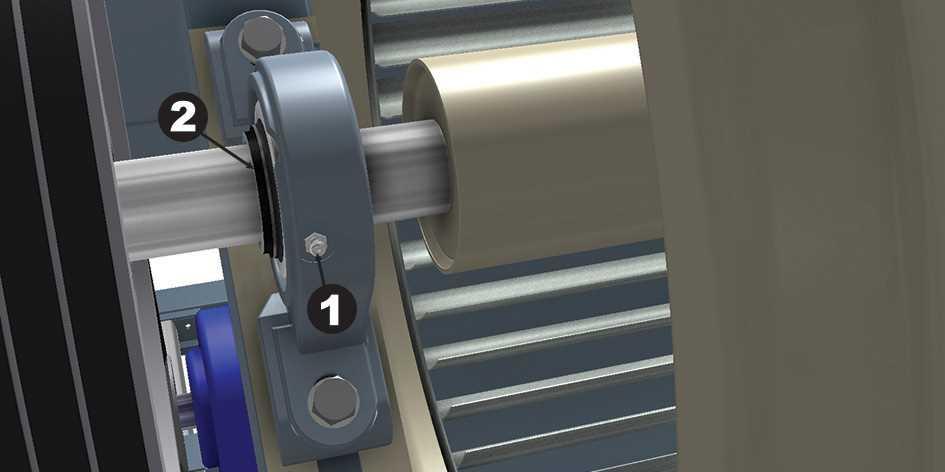 Kenés VENTILÁTORTENGELY-CSAPÁGYAK A ventilátortengely golyóscsapágyakon nyugszik (lásd az alábbi ábrát).