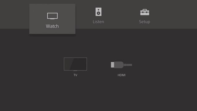 A főmenü A főmenü tévéképernyőn való megjelenítéséhez csatlakoztassa a rendszert és a tévét a HDMI-kábellel (nem tartozék).