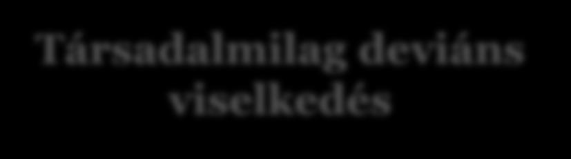 Pszichiátriai megbetegedés tartománya Társadalmilag deviáns viselkedés Indokolt (újítás, viszahúzódás, lázadás) Nem indokolt, de indokolható (szolgaság, kriminalitás, önfeladás, pszichiátriai