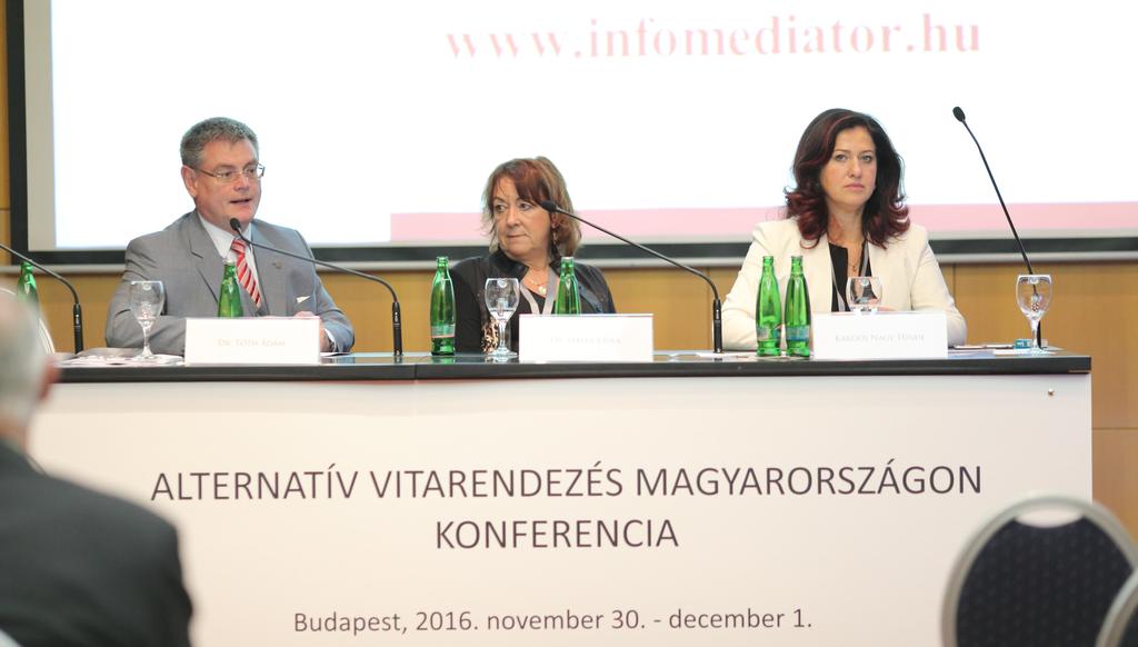 MAGYAR NEMZETI BANK A bírósági közvetítésről szóló előadássorozatot Dr. Bazsó Bernadett zárta a bírósági közvetítés eddigi eredményeinek bemutatásával. 2013. január 1-től 2016.