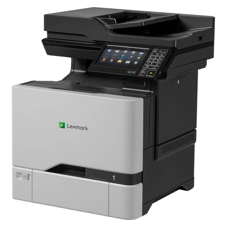 Lexmark CX725 Sorozat A munkacsoport szintű többfunkciós készülékek szolgáltatásait és tartósságát az egyfelhasználós CX725de eszközök egyszerű használatával kombináló CX725 sorozat vállalati szintű