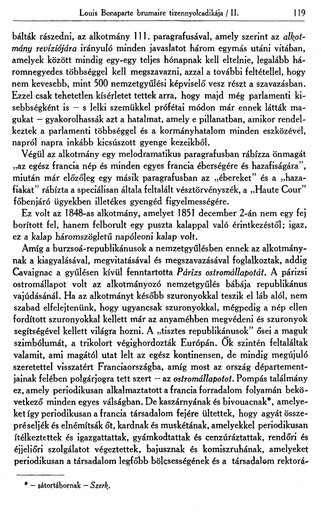 Louis Bonaparte brumaire tizennyolcadikája / II. 119 balták rászedni, az alkotmány 111.