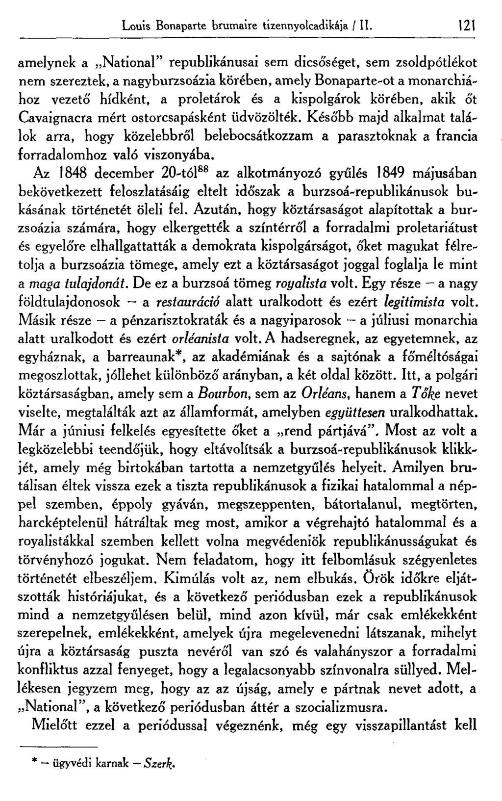 Louis Bonaparte brumaire tizennyolcadikája / II.