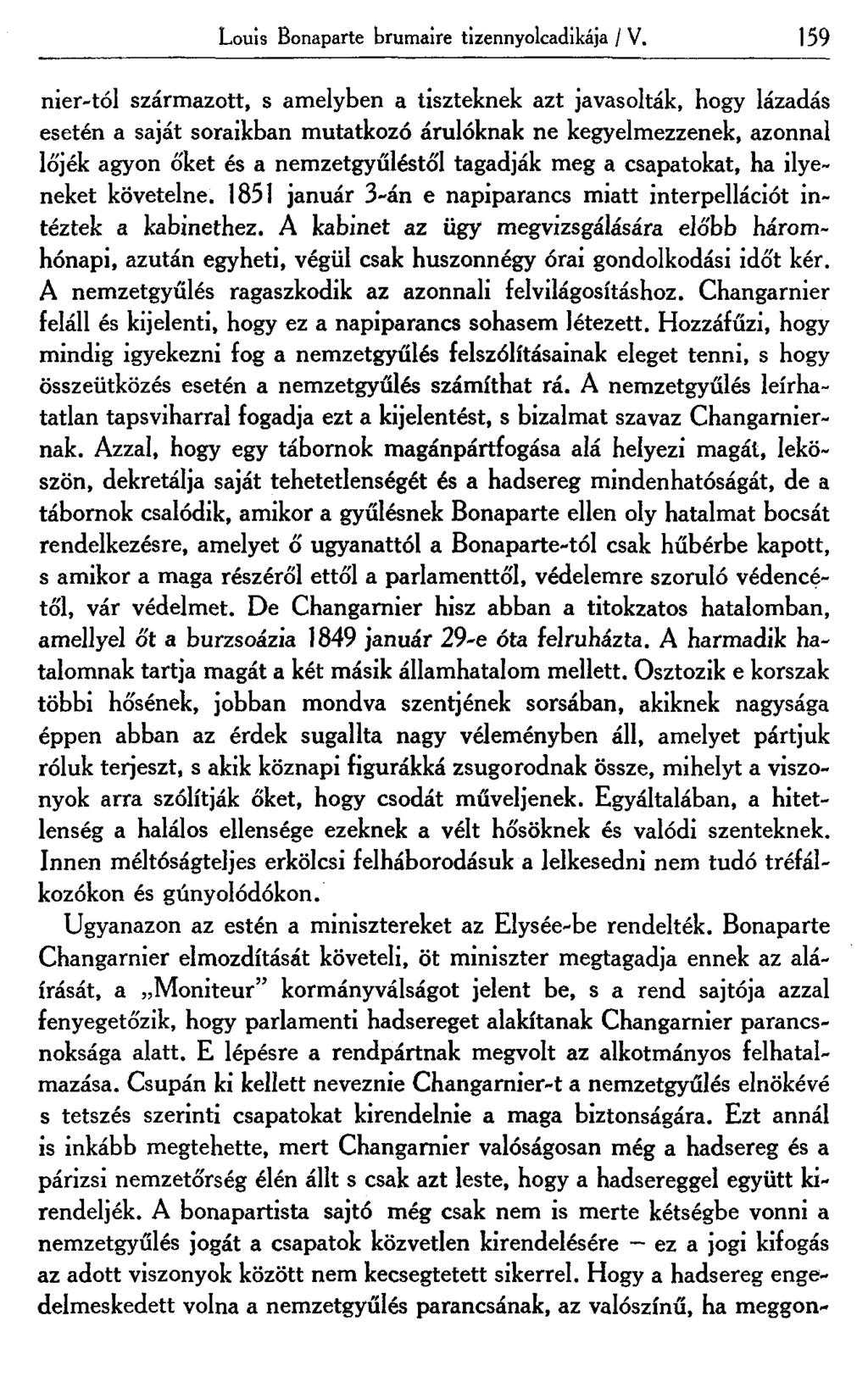 Louis Bonaparte brumaire tizennyolcadikája / V.
