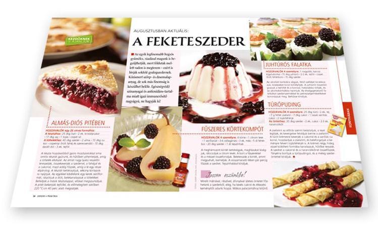 Praktika Desszertek, sütik rovat A rovat terjedelme 2/1 oldal Egy recept felülete minimum kb.