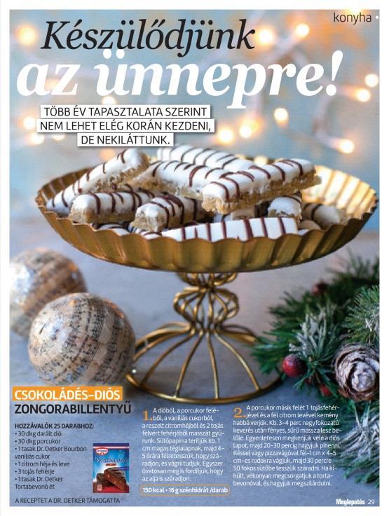 Első 1/1 oldal: recept oldal (1 recepttel), Második 1/1 oldal: recept oldal (2 db fél oldalas recepttel), Harmadik 1/1 oldal: recept oldal (1 recepttel), Negyedik oldal: vegyes konyhatippek A