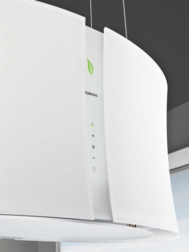 Zephiro EMO Design Fehér vagy fekete hoálló üveg Ionizációs technológia a levego tisztítására Perimetrikus technológia LED világítás Carbon.