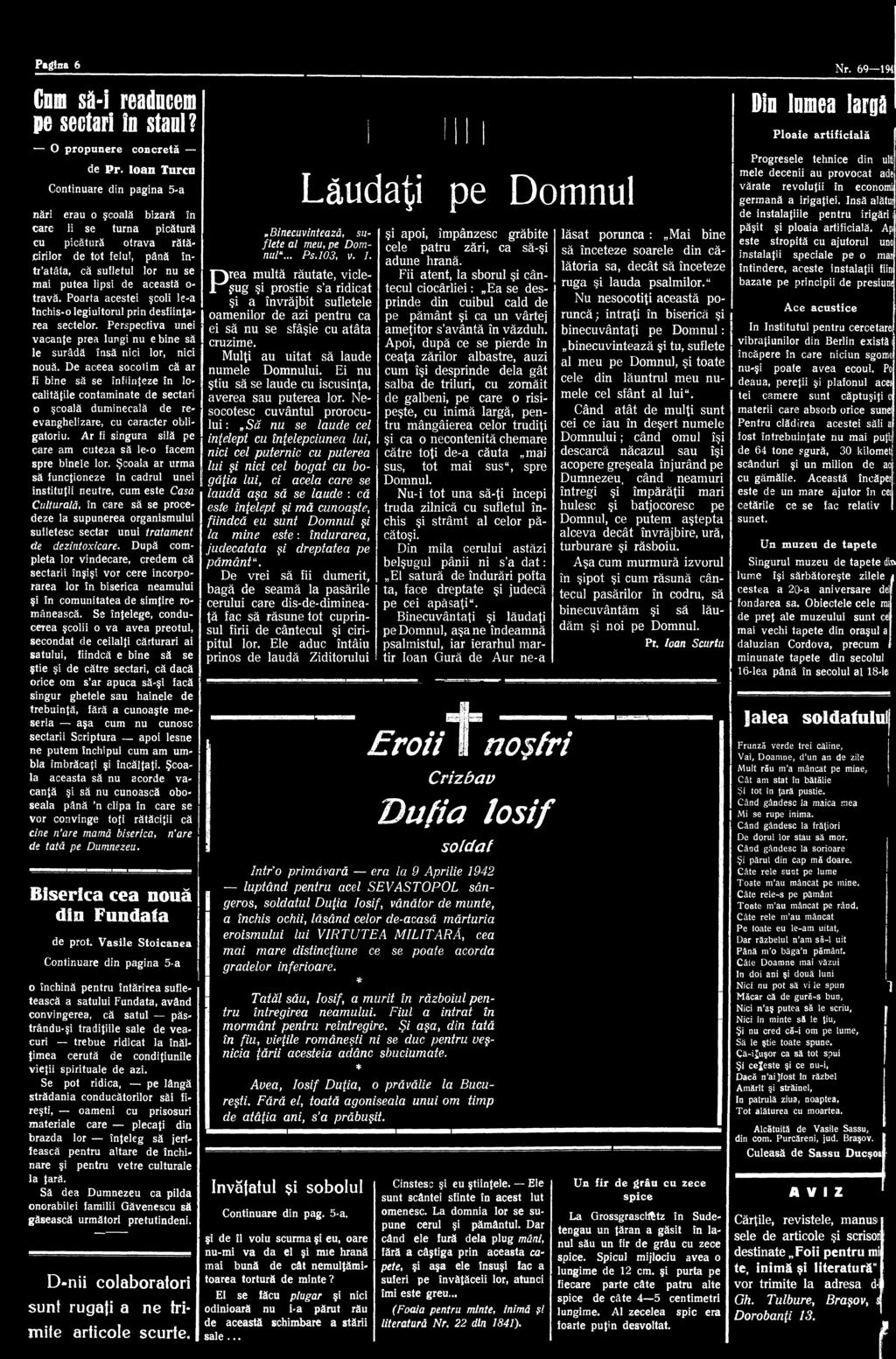 Pagina 6 Cnm să-i readucem pe sectari In staul? O p ro p u n ere co n cretă de P r.