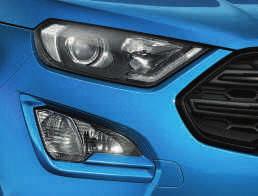 FORD ECOSPORT modellek ST-Line Főbb külső alapfelszereltségek: 17"-os Dark Tarnish árnyalatú, könnyűfém keréktárcsák Fekete tetősínek Színrefújt fényszórókeretek Egyedi ST-Line lökhárítók és