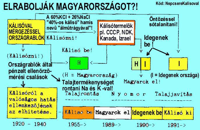 konyhasó helyett ajánlott és árusíttatott kálisóval (izraeli kálisó és káliumnitrát, kosher tanúsítványos BONSALT, "Nemzeti Stop Só Program", "Menzareform"), az izraeltiák által