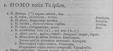 Americanus, ~ Asiaticus, ~Africanus, ~Europeanus tehát az indiánok más alfaj!