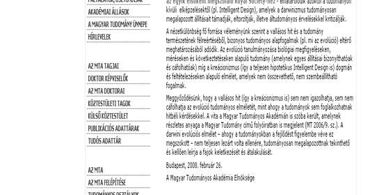 tanítja, hogy az ember az álattól származik Ak kreácionizmust i védő törvényeket t végül 1968- as legfelsőbb bírósági döntés alapján eltörlik Tehát a kreácionisták vissza akarják szerezni a jogokat,