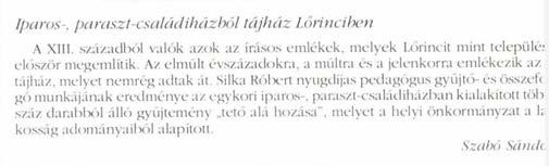 a thjhazpt # LŐRINCI VÁROS CMORMflNYZfrm fl