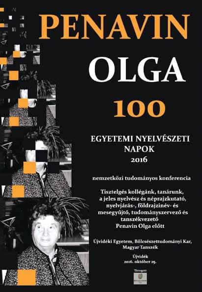 XXIV. Egyetemi Nyelvészeti Napok Penavin Olga 100.