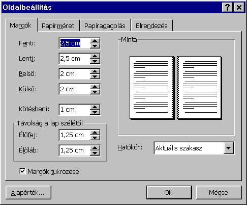 Word 97 : www.pszfsalgo.hu, : radigyorgy@gmail.com, : 30/644-5111 b) Elrendezés: A Word három féle lehetıséget kínál az oldalon belüli szövegek függıleges elhelyezésére.