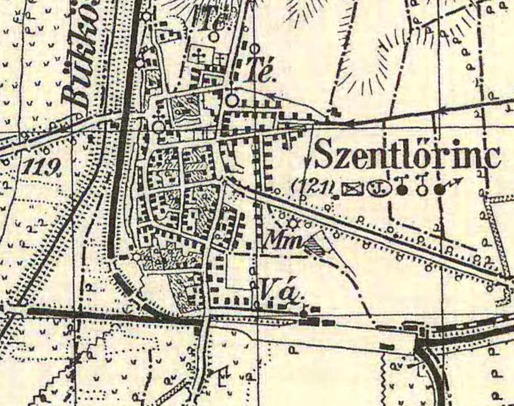 Felmérés (1869-1887) idején Szentlőrinc