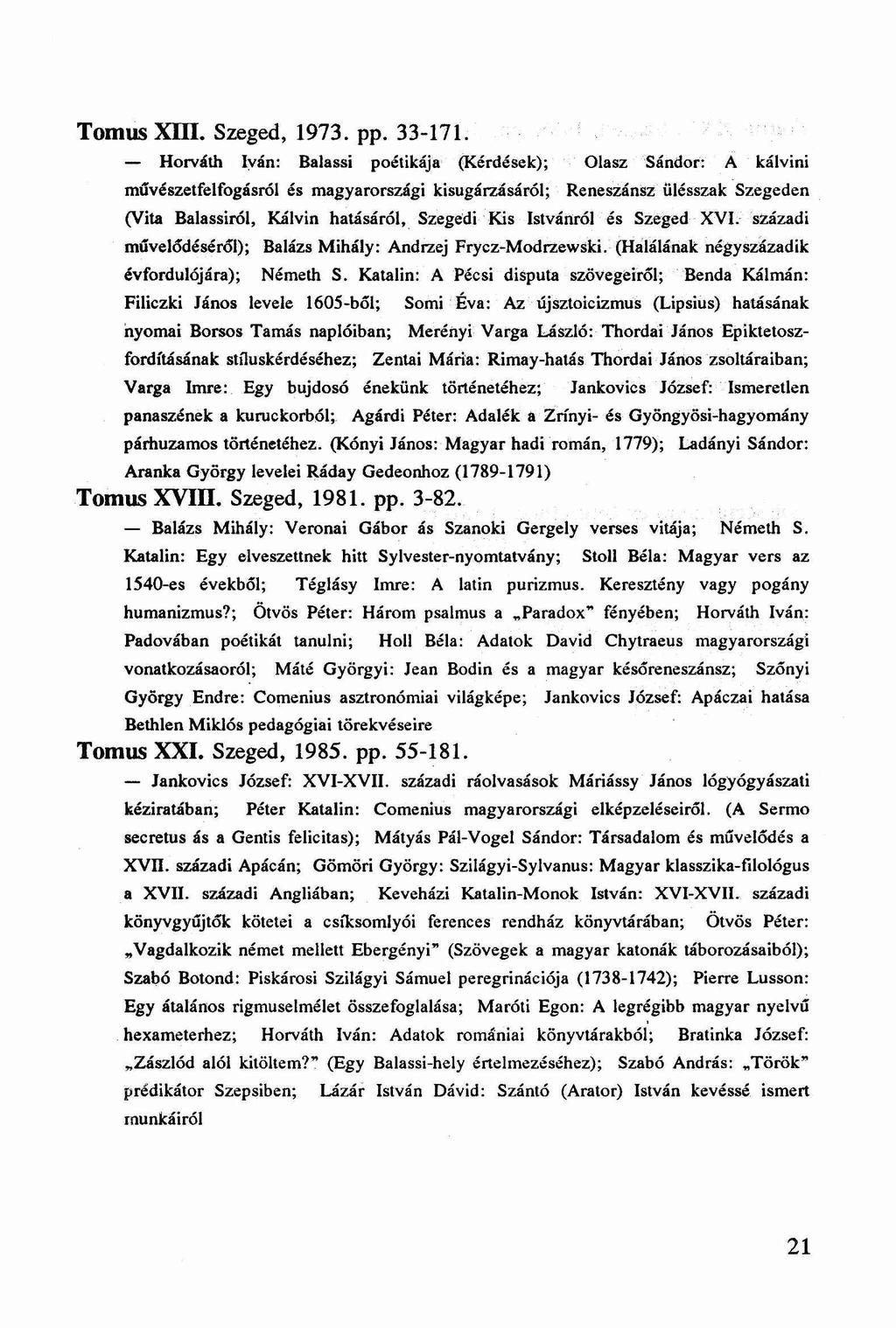 Tomus Xm. Szeged, 1973. pp. 33-171.