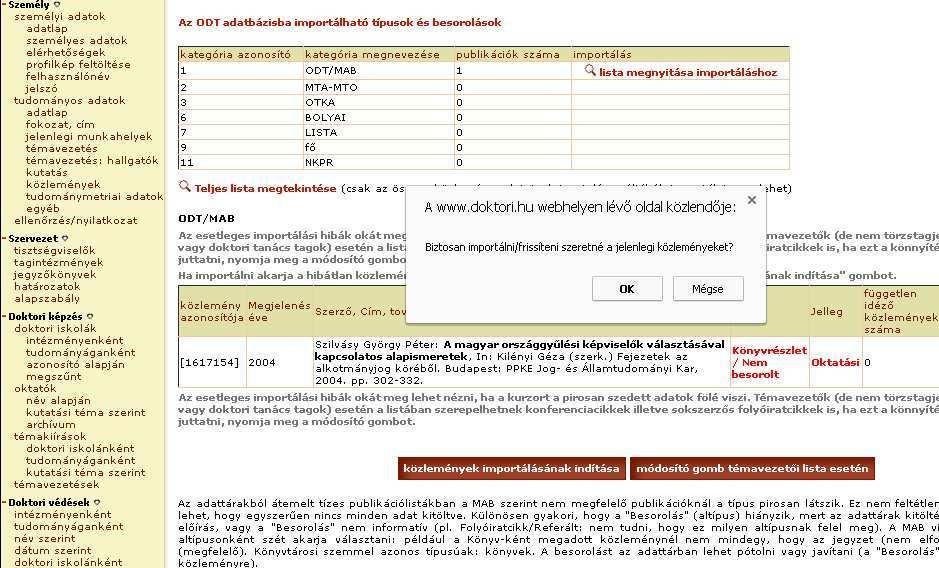 Import 1 3 2 1. Kattintás a Lista megnyitása importáláshoz feliratra, 2.