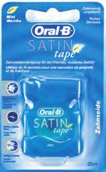 Szájhigiénia Oral-B SATINtape mint fogselyem (Oral-B) Speciális bevonatú, egyszálas fogselyem.