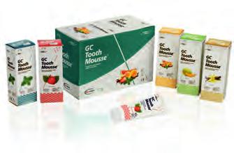 645 Fluoridálószerek GC Tooth Mousse (GC) Vízbázisú, cukormentes Recaldent CPP-ACP (Casein Phosphopeptide - Amorphous Calcium Phosphate) tartalmú krém helyi alkalmazásra.