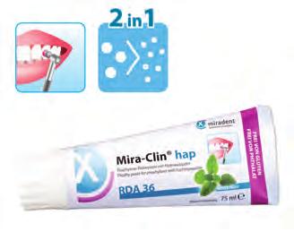Professzionális profilaxis Mira-Clin hap (Hager & Werken) Fluoridmentes, hyroxylapatit és xylitol tartalmú paszta professzionális