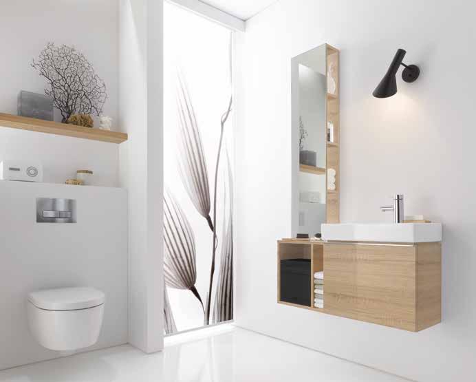 kisméretű fürdőszobákba Még a kisméretű vagy vendégfürdőszobák esetén sem kell kompromisszumokat kötni a design szempontjából.