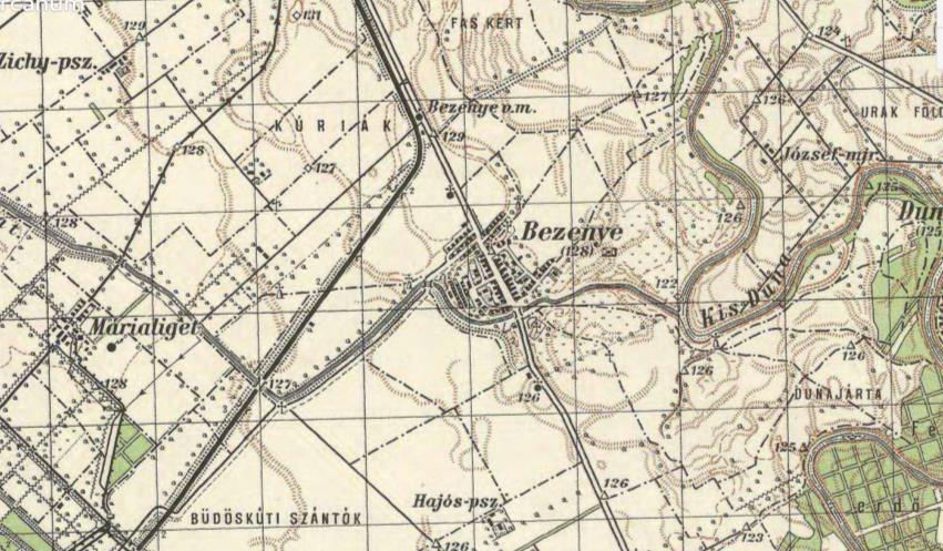 Harmadik Katonai Felmérés (1869-1887) térképén már csak a vízfolyások valamint a szántőföldek mezőgazdasági mentén találunk keskeny erdősávokat.