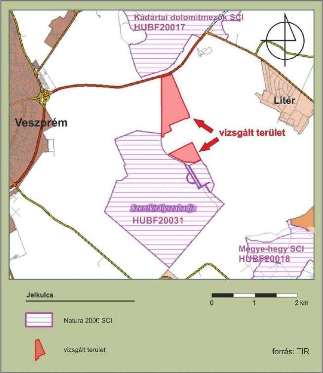 A vizsgált terület nem része az Országos Területrendezési tervről szóló 2003. évi XXVI. törvény 12. (1) bekezdésében meghatározott ökológiai hálózatnak (lásd 25. ábra).