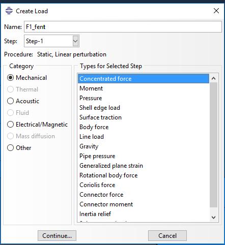 2. terhelések definiálása: (a lenti lépéseket négyszer kell megcsinálni) Kattintsunk a Load modul Create Load ikonjára.