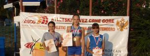 Bacanje kugle (2kg) mlađe pionirke 1. Jovana Nikolić 2000 Mornar 7,40 2. Aleksandra Aleksić 2000 Lovćen 6,96 3.