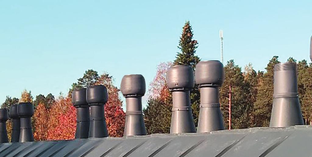 A tetőátvezető elem vízzár magassága megfelel az előírásoknak. 6 A ECo sorozatú tetőventilátorok hatékonyan vezérelhető, egyenáramú motorral ellátott tetőventilátorok.