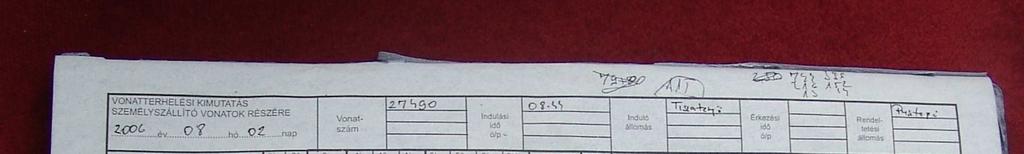 A vonatterhelési kimutatás szerint valamenynyi Ua kocsi rakott volt 8 db Ua kocsinál a rakománytömeg 0 tonna (üres kocsik) 7.