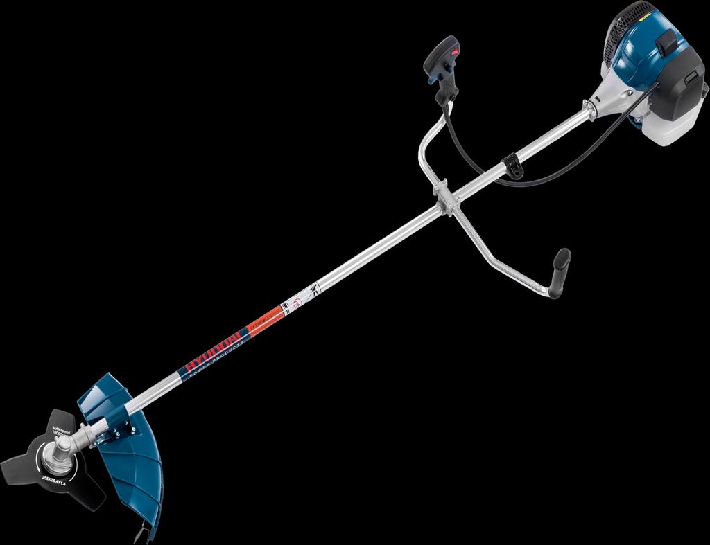 HYD 415A 52 cm 3 1.85 kw KÉTÜTEMŰ BENZINMOTOROS FŰKASZA ÉS BOZÓTVÁGÓ EREDETI HASZNÁLATI ÚTMUTATÓ Műszaki adatok: Dobozméret 2db 330x300x240 mm és 1640x160x160 mm Súly 6 kg és 3.3 kg Teljesítmény 1.