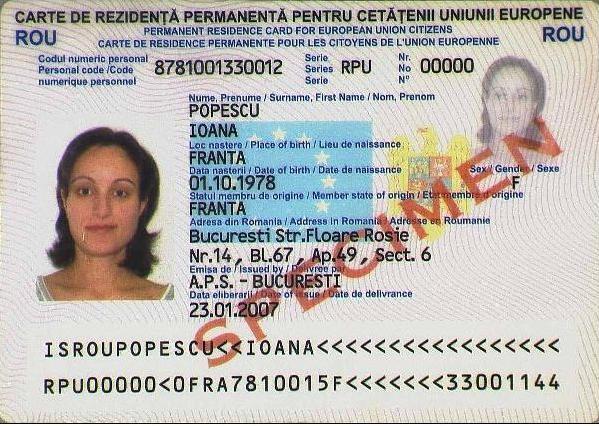 24.5 Tartós tartózkodásra jogosító személyazonosító igazolvány európai uniós polgárok számára (ugyanez a formája a családtagok tartós tartózkodásra