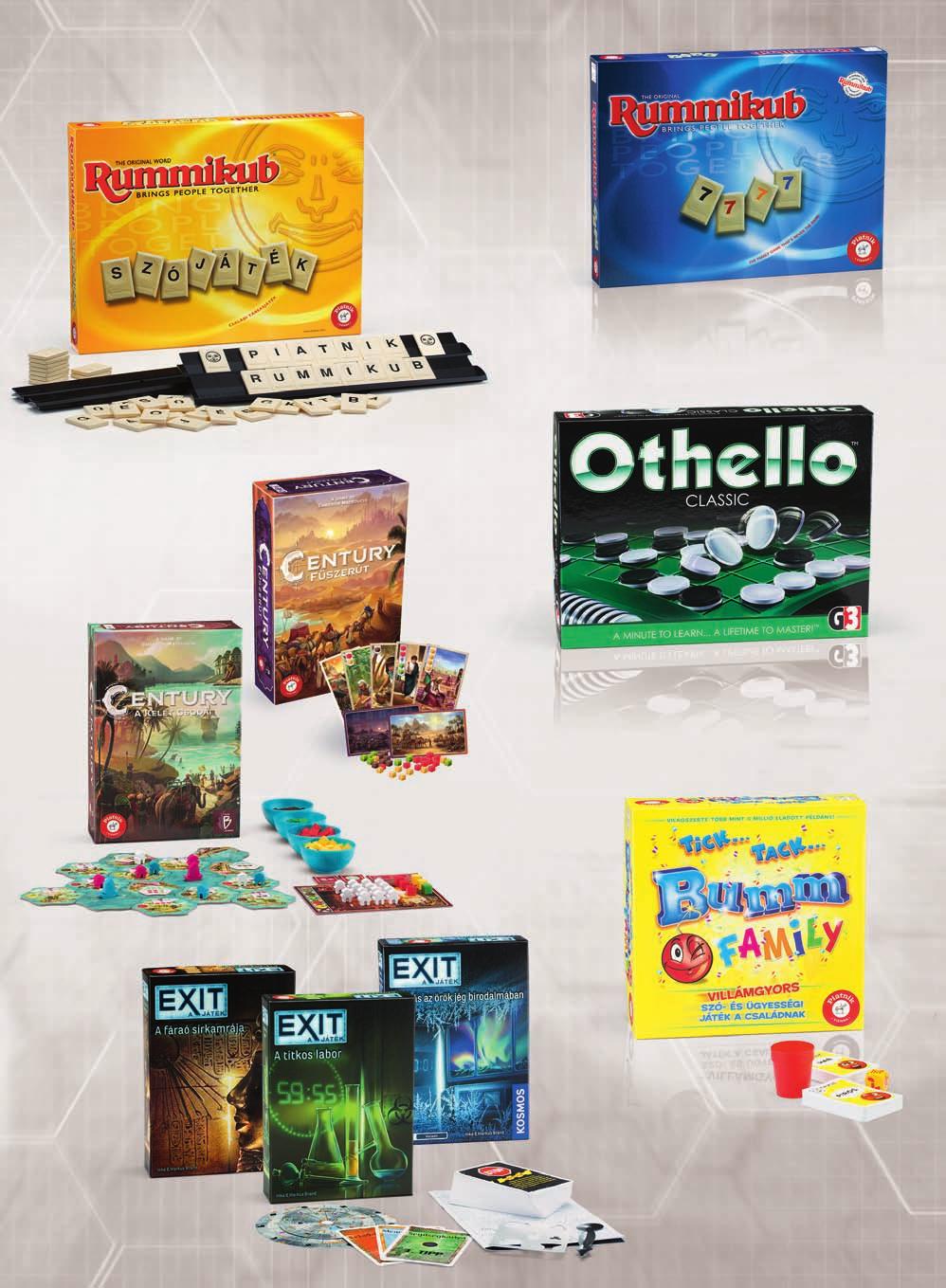 TÁRSASJÁTÉKOK RUMMIKUB BETŰS TÁRSASJÁTÉK Csz.: 91715 A szép magyar nyelvre kifejlesztett játék 2-4 játékos részére, 8 éves kortól RUMMIKUB SZÁMOS 2008 DESIGN TÁRSASJÁTÉK Csz.