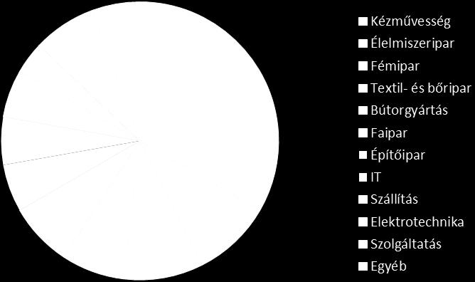 A legkevesebb jelenléttel bír a válaszadók közül az építőipar, az IT, a szállítás (6%), az elektrotechnika (4%), de vannak, akik szolgáltatással foglalkoznak (6%) vagy egyéb területen dolgoznak