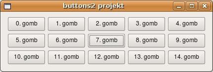 ButtonGrouposztály (kiegészítés) buttons2 projekt: buttongroup.h... class ButtonGroup : public QWidget Q_OBJECT // FONTOS!!!!!... private slots: void on_button_clicked();.
