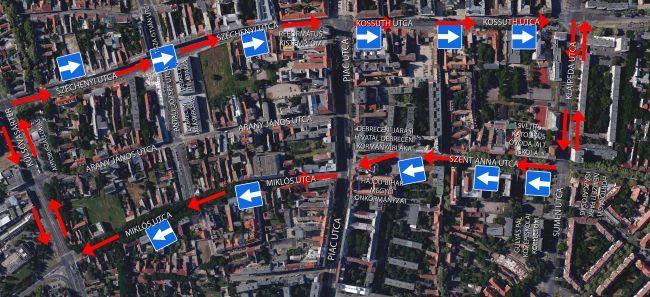 DEBRECEN BELVÁROSÁNAK EGYIRÁNYÚSÍTÁSA 7 D B G Y A L O G Á T K E L Ő H E L Y M E G S Z Ü N T E T É S E 1 2 D B G Y A L O G Á T K E L Ő H E L Y L É T E S