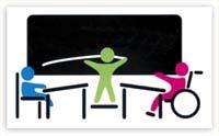 8. Hier, avec votre classe, vous êtes allés dans une école bien spéciale : une école que les enfants handicapés peuvent également fréquenter.