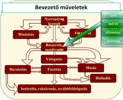 feldolgozásra kerülő nyersanyagok csoportosítása Lehetőségek: méret szerinti