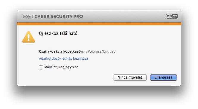 6.2 Cserélhető adathordozók ellenőrzése és letiltása 7.1 Szűrési üzemmódok Az ESET Cyber Security Pro lehetővé teszi a behelyezett cserélhető adathordozók (CD, DVD, USB, ios eszköz stb.