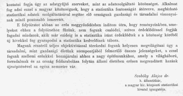 1104 VISI LAKATOS MÁRIA Az első szám előszavában,