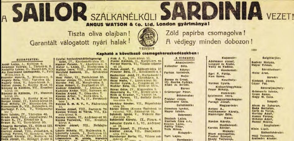 Schmidt Anikó: Egy kivételes karrier: Antalffy Andor pályafutása 51 Antalffy Lenke csemegekereskedésének hirdetése (PH, 1929. ápr. 12.