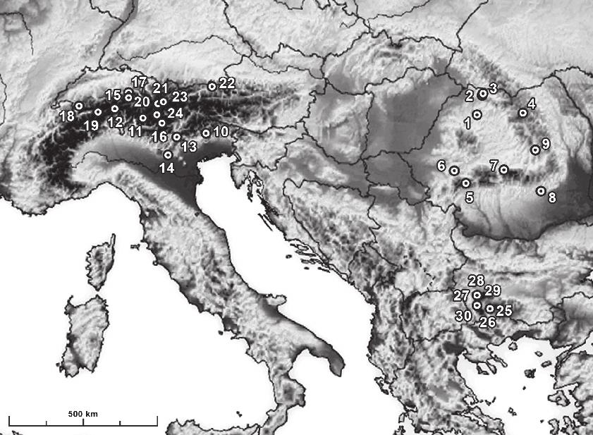 3. 1. 2. A Déli-Kárpátok szubalpin zónájának későglaciális/koraholocén vegetációdinamikája, erdőhatár változások 3. 1. 2. 1. Bevezetés dc_116_15 A Trák-alföldtől északi irányban elmozdulva az első