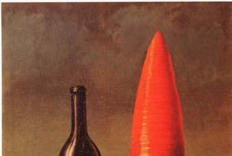 Amikor vizuális elemek kapcsolata esetén a kontextus hiányzik, akkor a domináns entitást kell meghatározni, és feltehetően ez a keret (céltartomány). Magritte Az erőszak című festményén (2. ábra) 2.