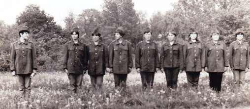 Önkéntes tűzoltók, 1960-as évek, balról jobbra: id. Mészáros Lajos, id.