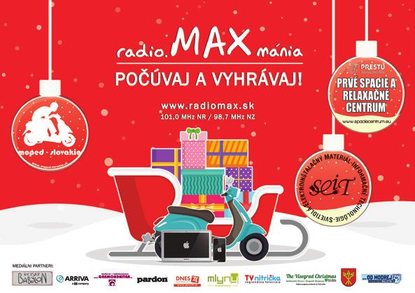 4 Spektrum Vianoce začínajú na radio.max už 6. novembra! CASTRUM NOVUM - 21. číslo - 6. november 2017 Po 6 rokoch k Vám radio.max opäť prináša vašu obľúbenú súťaž radio.max mániu.