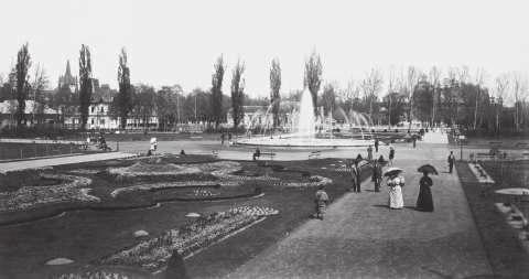 mondható, hiszen az ipari 2. ábra Az egykori városligeti körönd 1896 körül, Klösz György felvétele [www.bfl.archivportal.