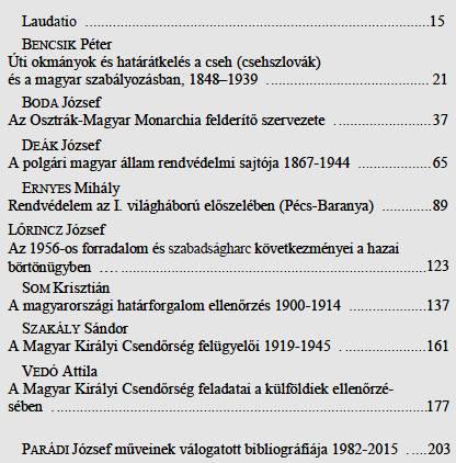 PARÁDI Ákos (szerk.): Ünnepi tanulmányok PARÁDI József 65. születésnapja tiszteletére.