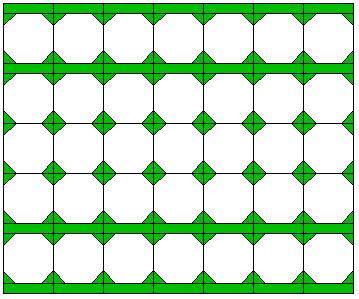 Mozaik sorminták egymás fölé csempe(50) csempesor(4,50) szegély(50) szegélysor(4,50) fal(5,7,40) def szelso(m,hossz): szegelysor(m,hossz) turtle.forward(hossz/5) csempesor(m,hossz) turtle.